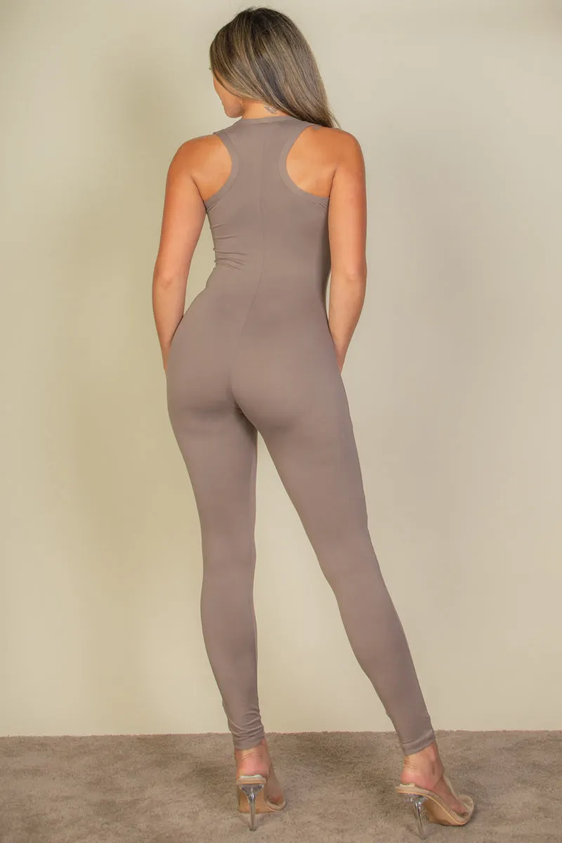 Racer Back Bodycon Jumpsuit