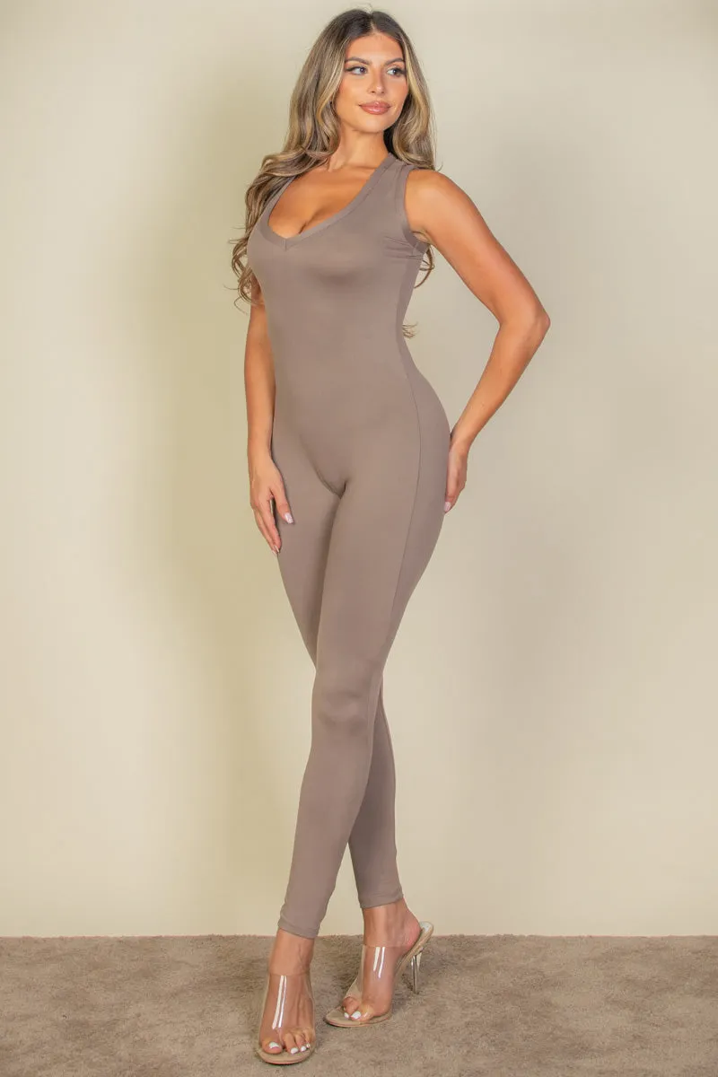 Racer Back Bodycon Jumpsuit
