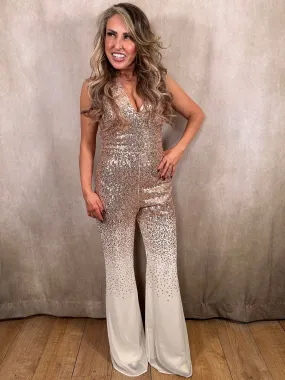 Rose Gold Sequin Jumpsuit