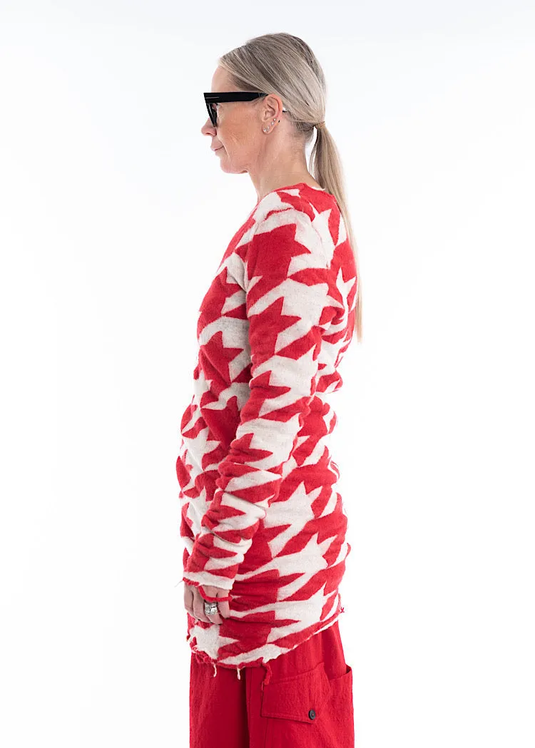 RUNDHOLZ MAINLINE PULLOVER *BLACK BONE JACQUARD* (Shown in CARDINAL BONE JACQUARD)