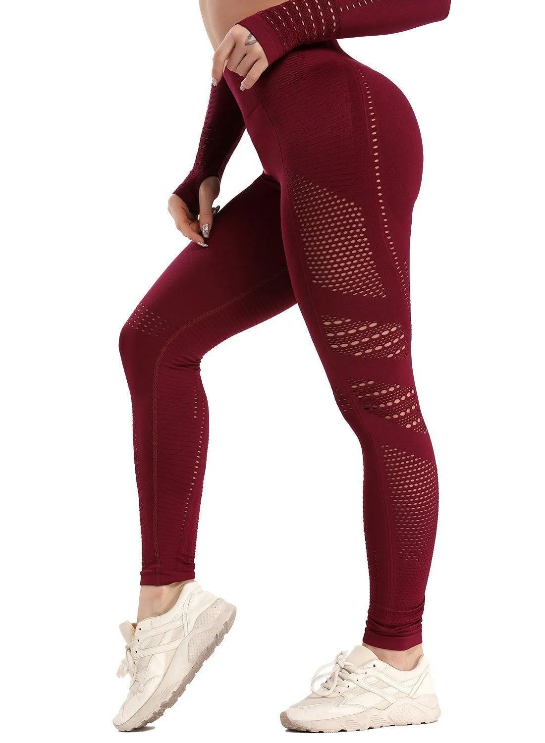 SEASUM Women's High Waist Tummy Control Yoga Pants