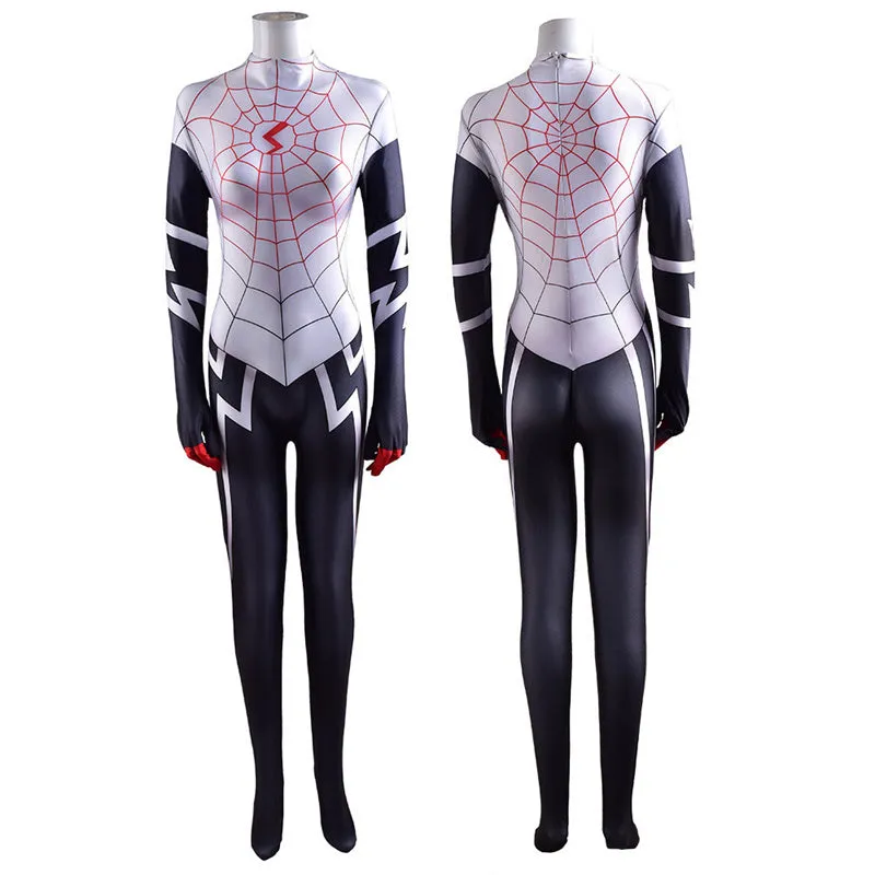 Silk Cindy Moon Cosplay Spider-Man Spider-Woman Costumes Jumpsuit Becostume