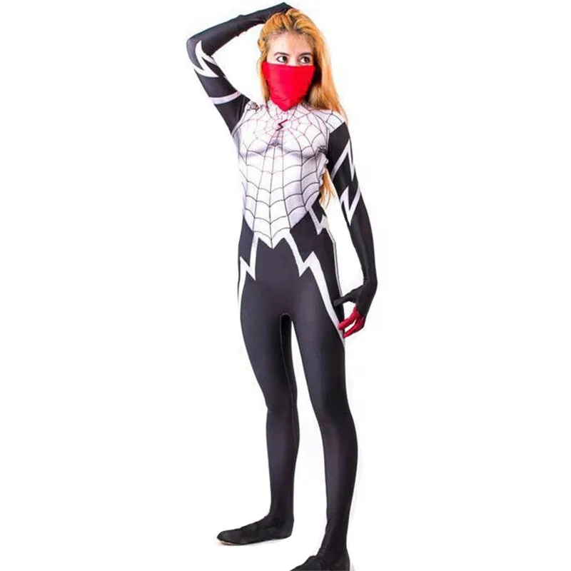 Silk Cindy Moon Cosplay Spider-Man Spider-Woman Costumes Jumpsuit Becostume