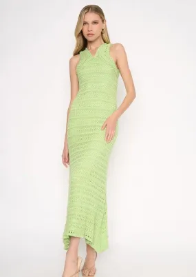 Sleeveless Crochet Maxi Dress