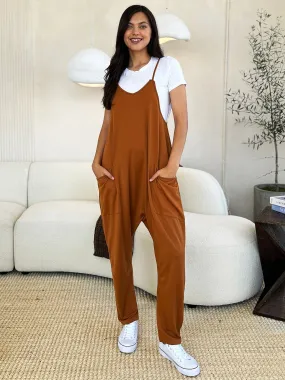 Sleeveless V-Neck Pocketed Jumpsuit - Double Take