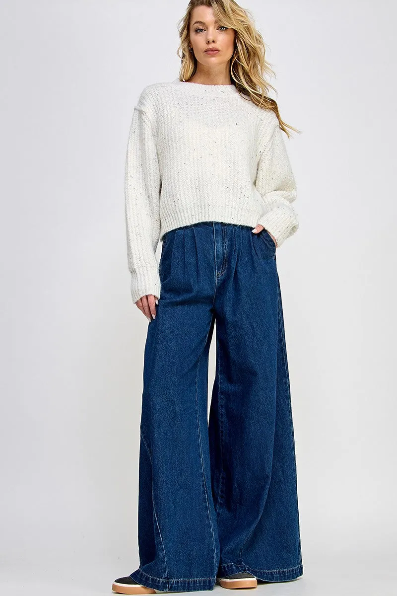 SOFT MELANGE PULLOVER SWEATER