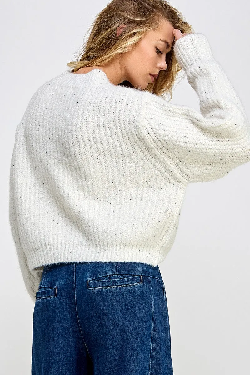 SOFT MELANGE PULLOVER SWEATER
