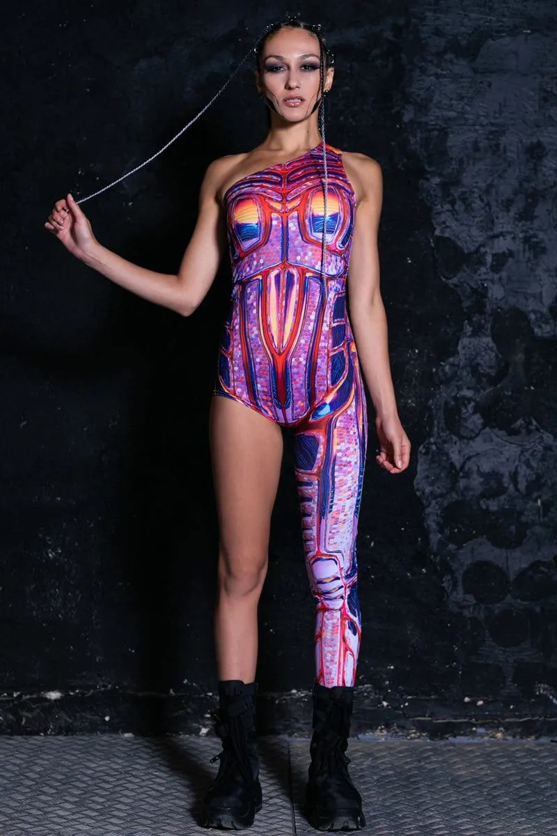 Space Girl Sci-fi One Leg Jumpsuit