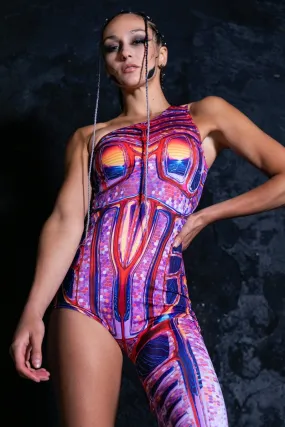 Space Girl Sci-fi One Leg Jumpsuit