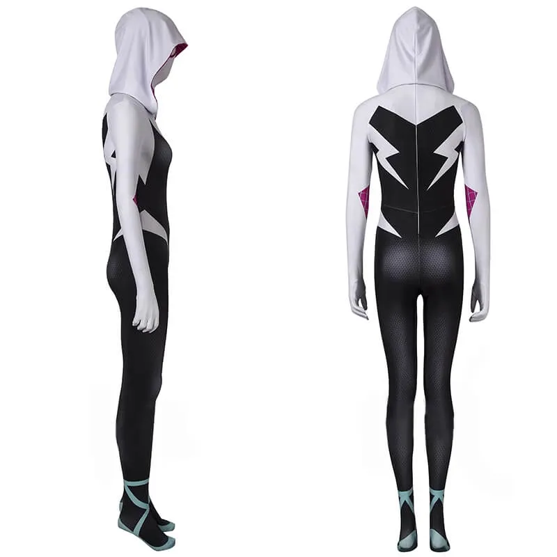 Spider-Man Into the Spider-Verse Gwen Stacy Bodysuit Cosplay Costume Becostume