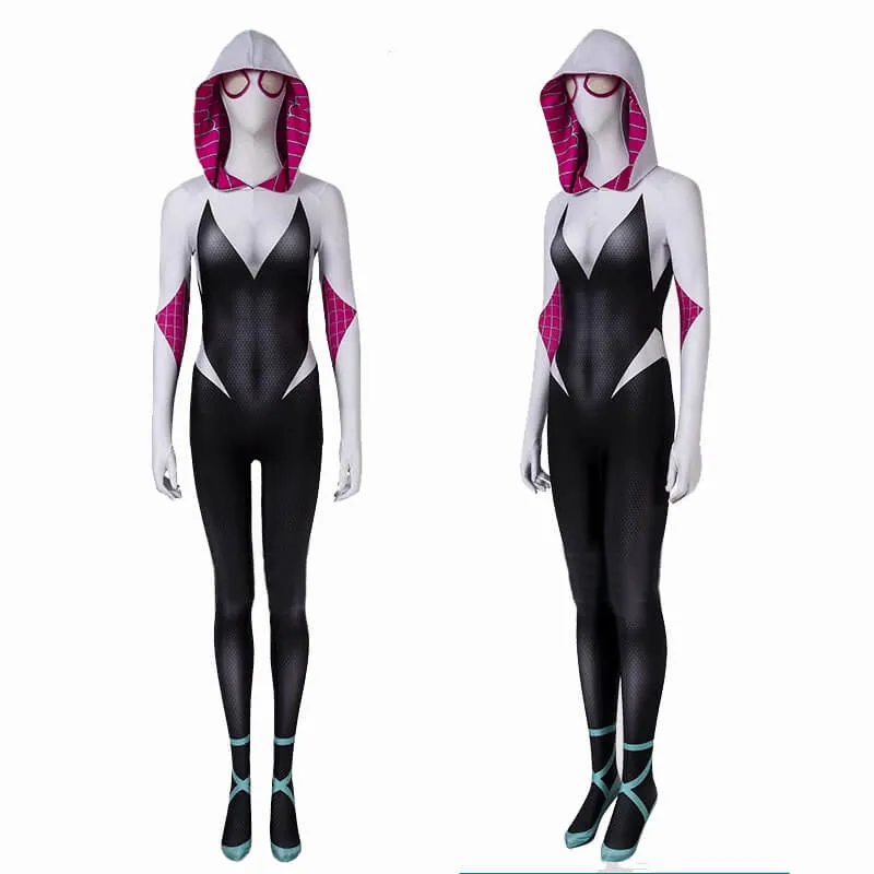 Spider-Man Into the Spider-Verse Gwen Stacy Bodysuit Cosplay Costume Becostume