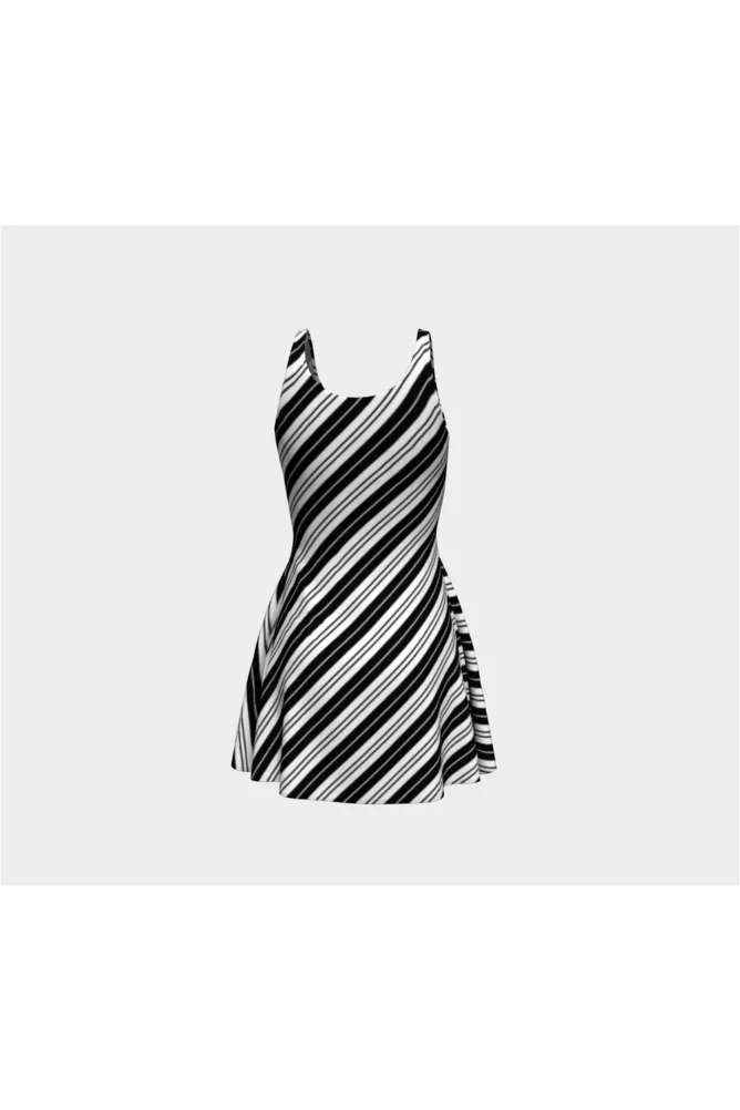 Stripe Tease Flare Dress
