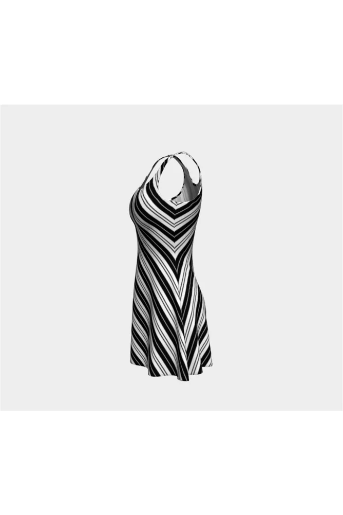 Stripe Tease Flare Dress