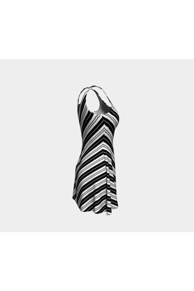 Stripe Tease Flare Dress