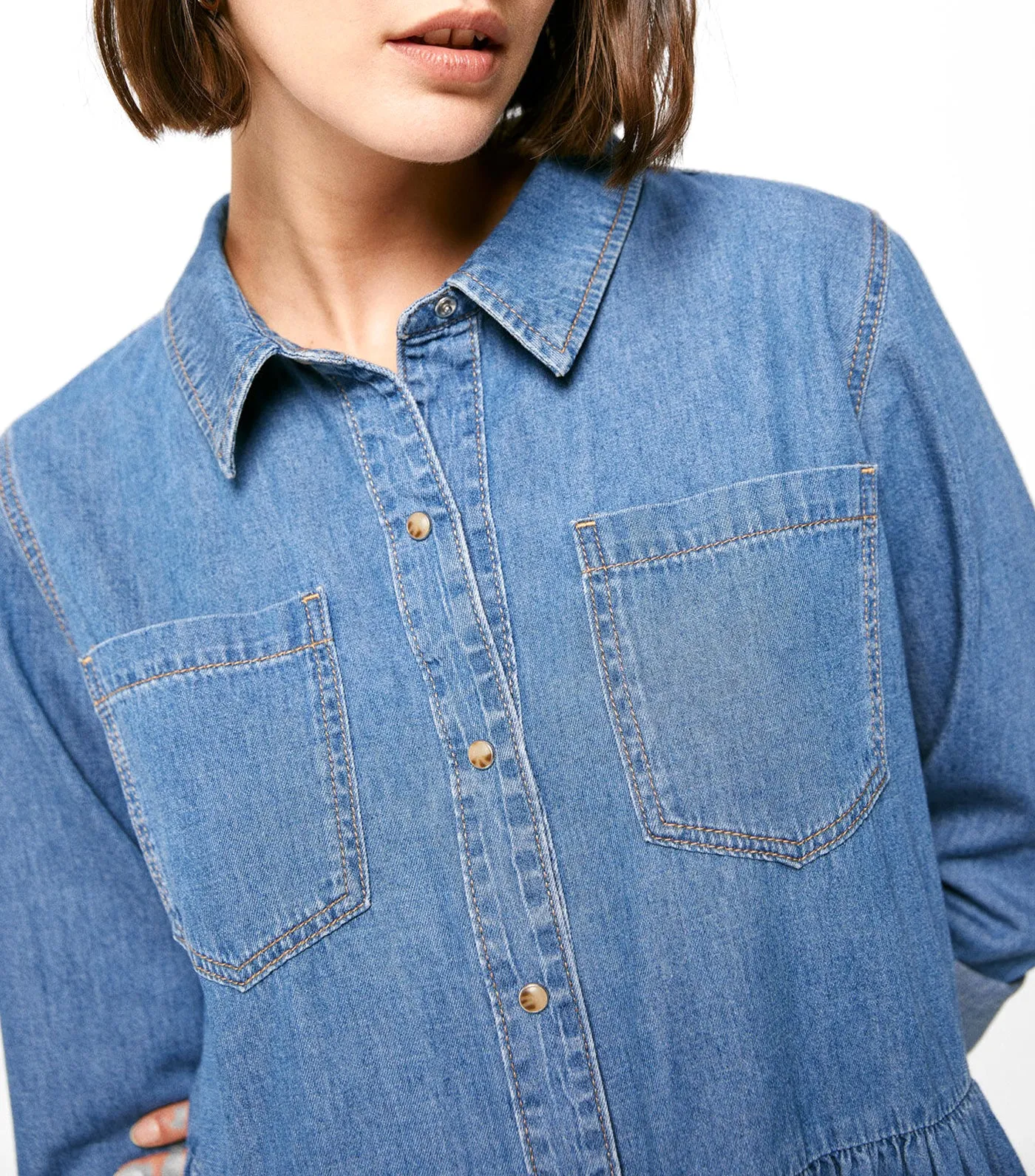 Sustainable Washed Denim Dress