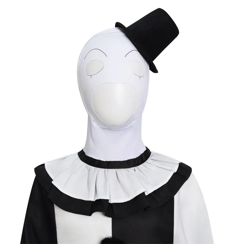 Terrifier 2 Cosplay Art The Clown Costume Mask Halloween Horror Evil Joker Suit