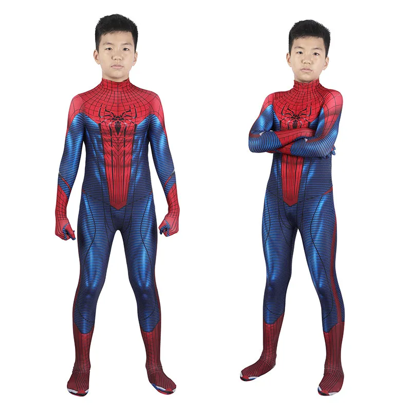 The Amazing Spider-Man PS5 Cosplay Costume Kids Peter Parker Jumpsuit Halloween Suit