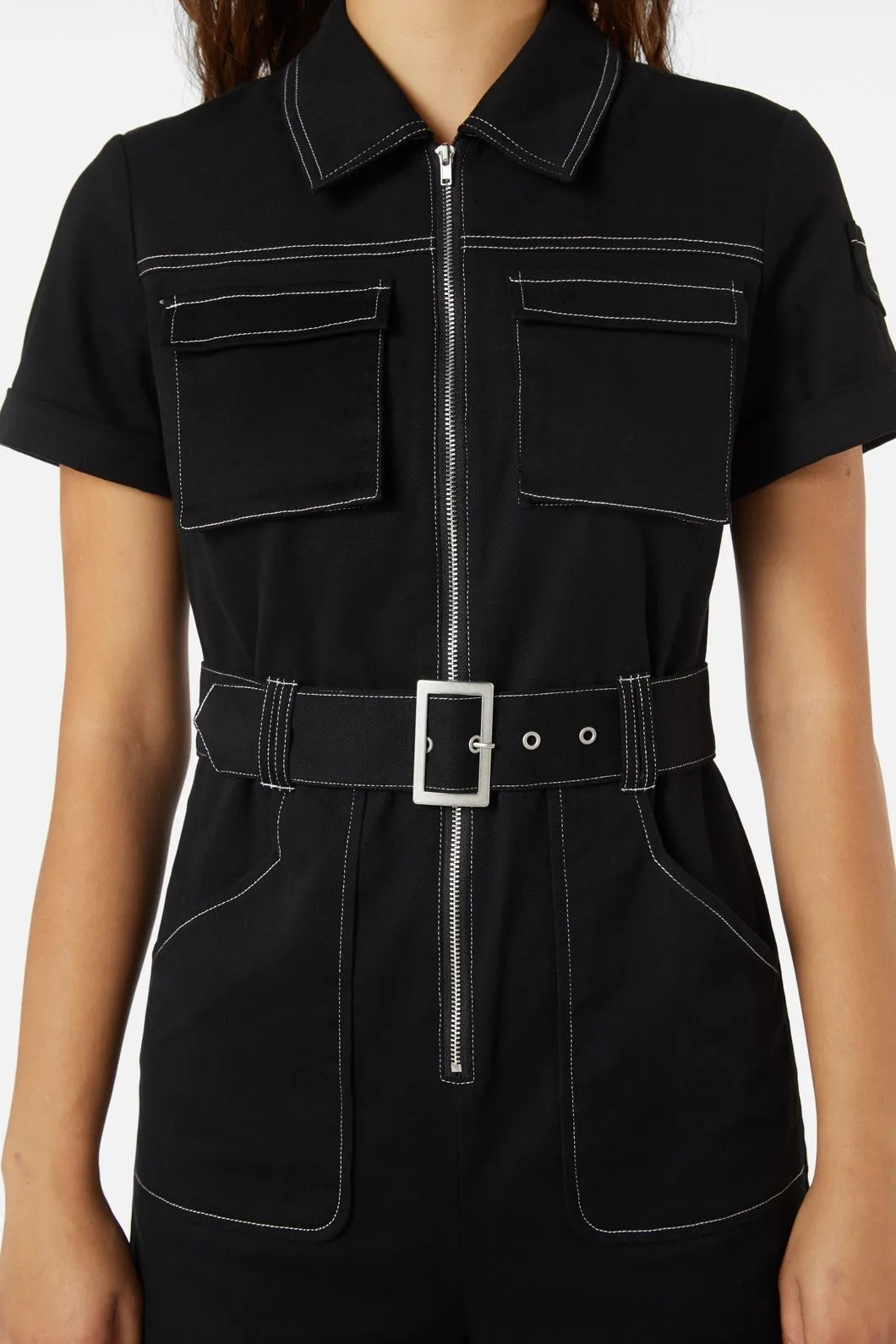 The End Contrast Stitch Jumpsuit