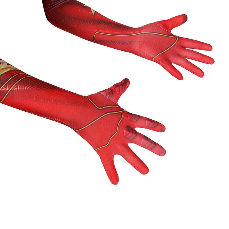 The Flash Barry Allen Cosplay Costume Superhero Flashpoint Jumpsuit For Kids Halloween Suit