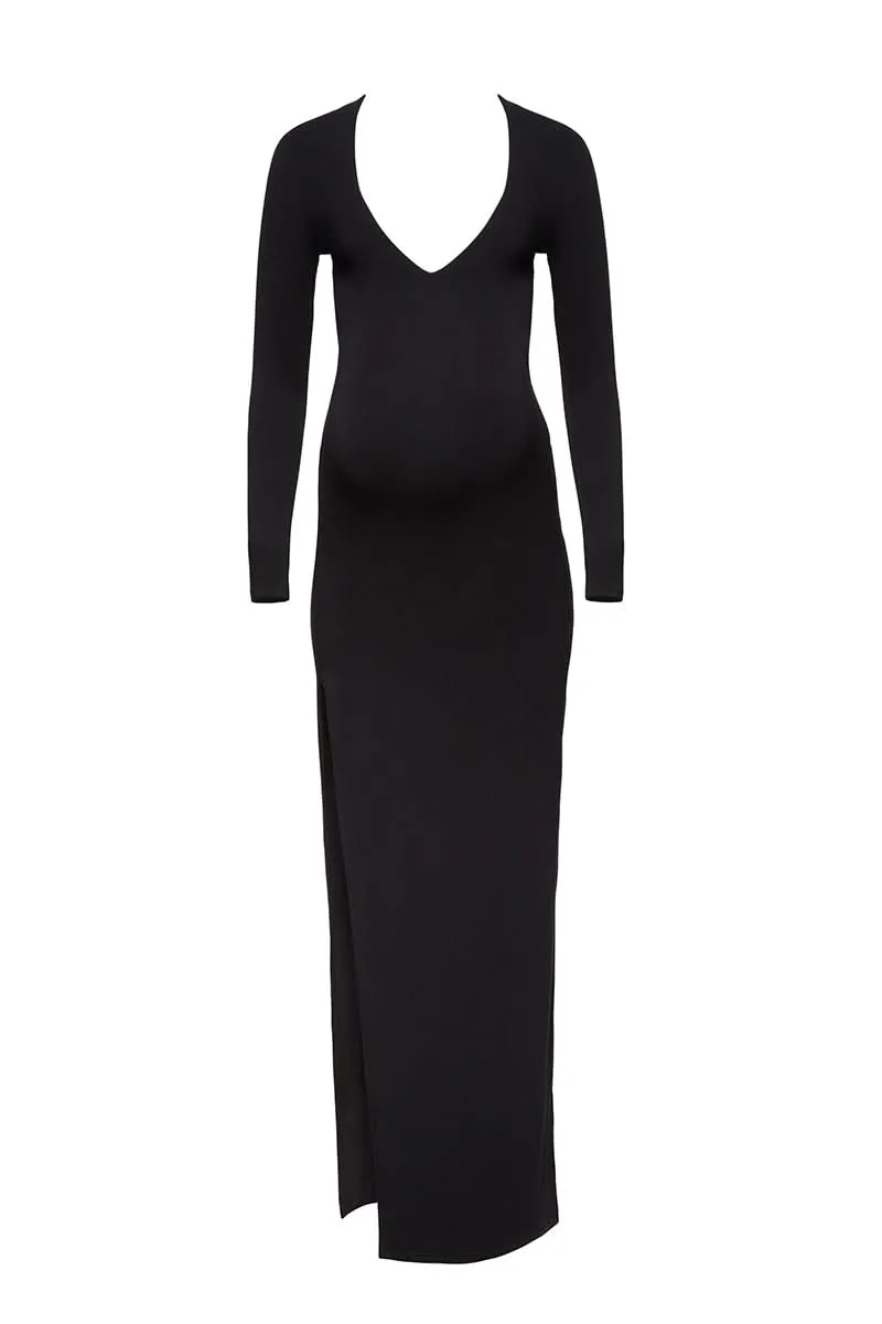 The Long Sleeve V Neck Evening Maternity Dress
