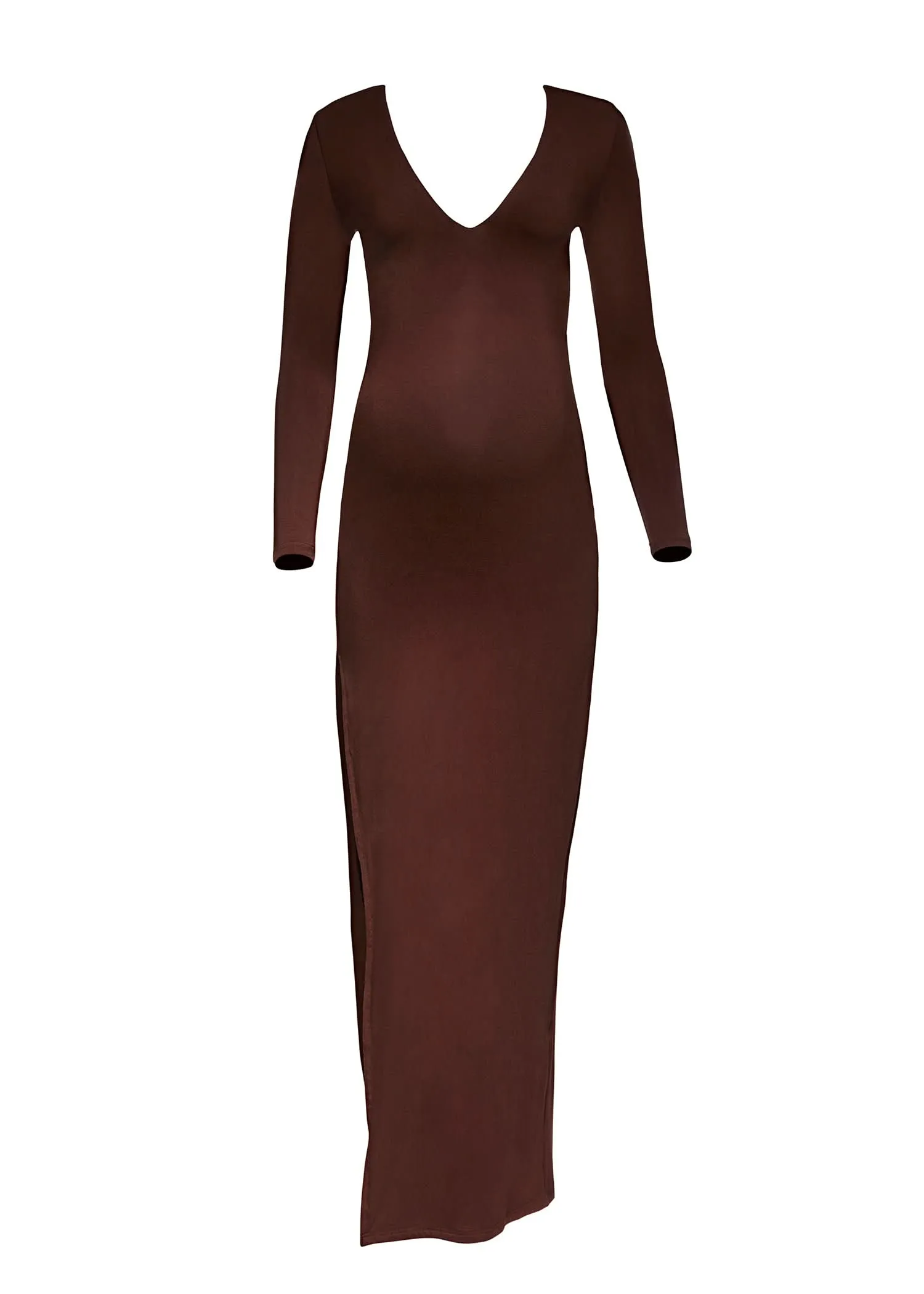 The Long Sleeve V Neck Evening Maternity Dress