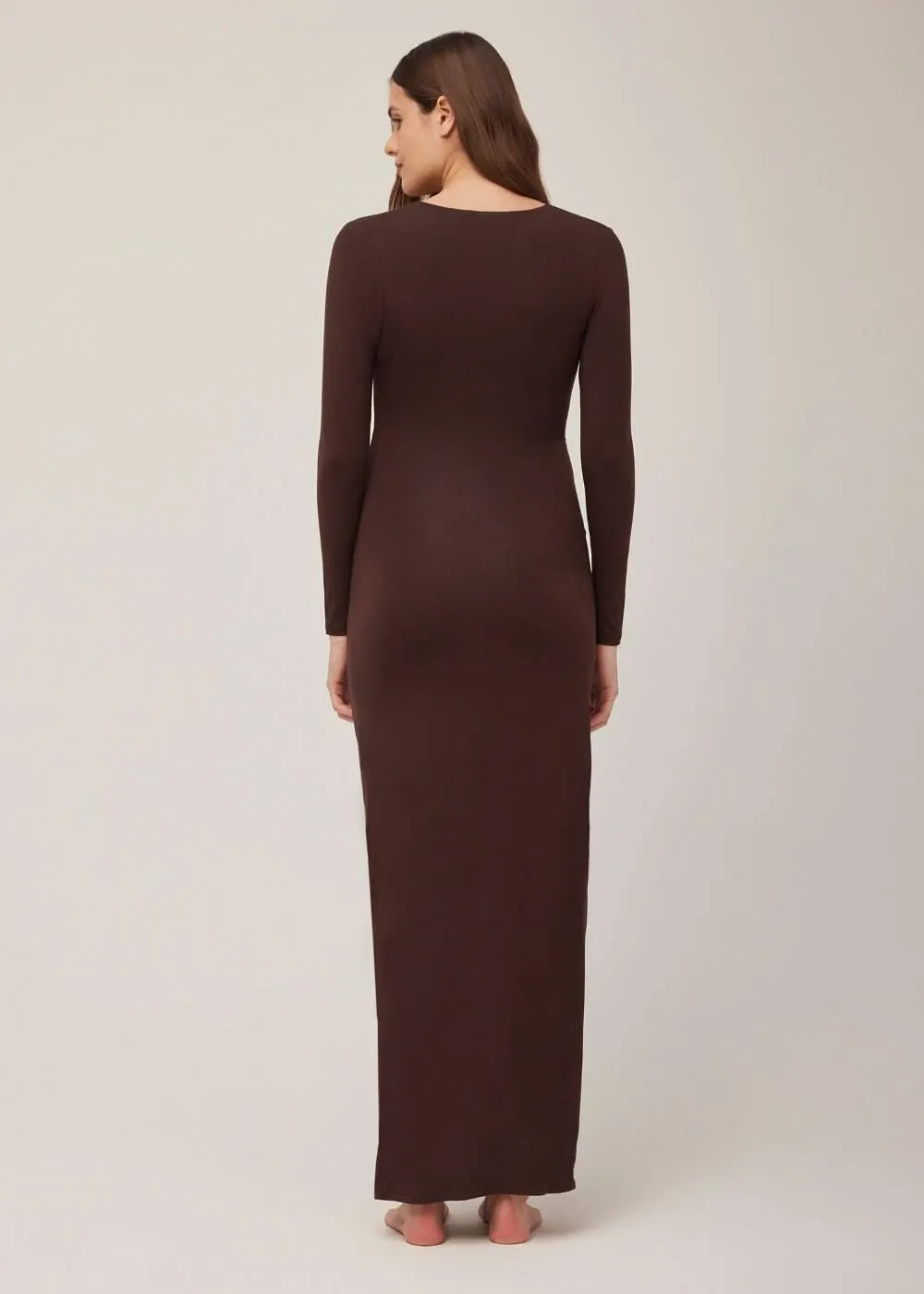 The Long Sleeve V Neck Evening Maternity Dress