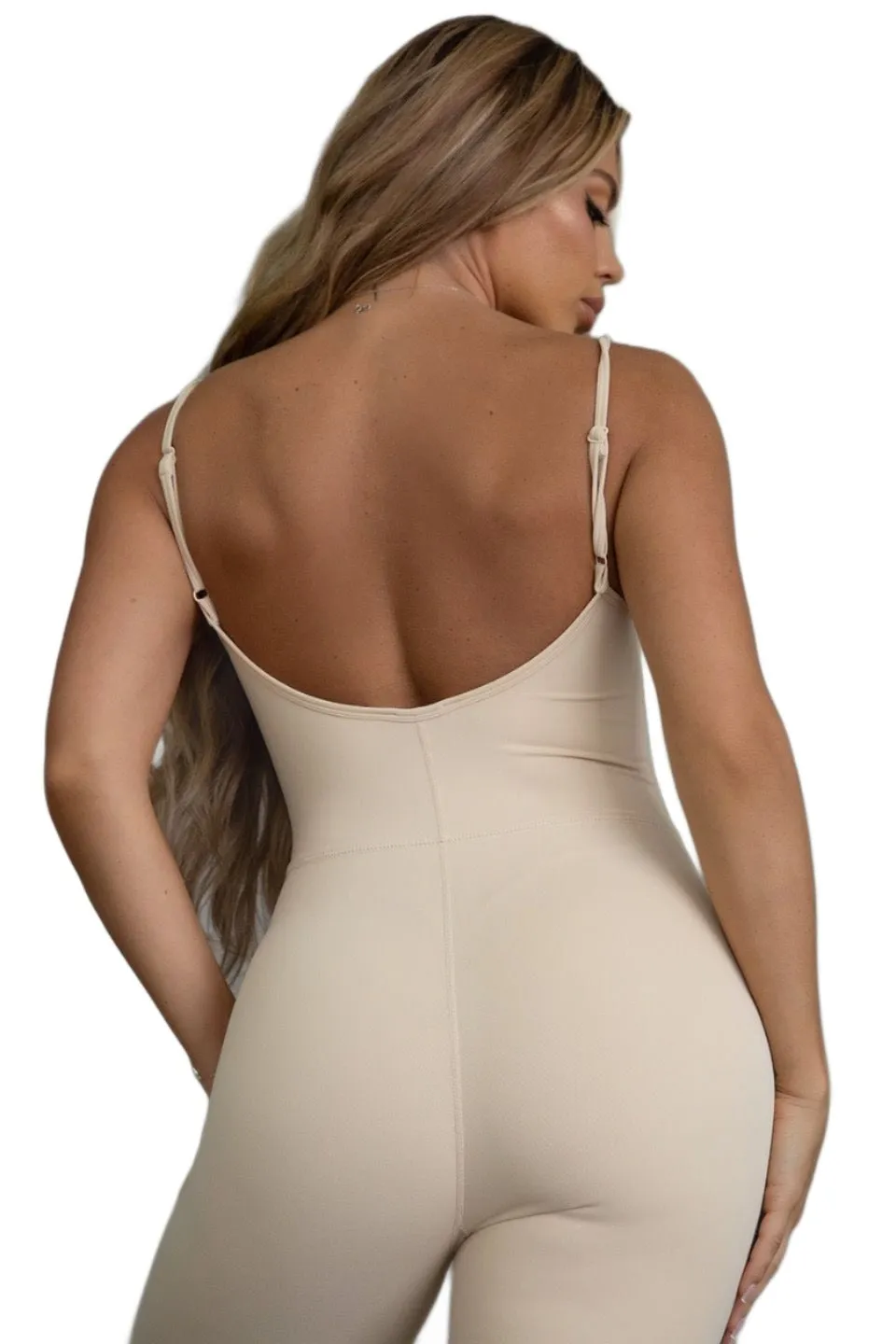Tic Toc - "Pilates" Flare Jumpsuit - Stretch Lightweight Body Hugging