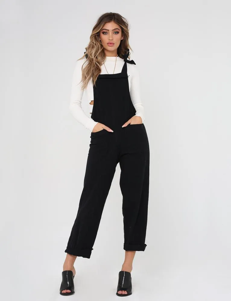 Tomboy Overalls - Black