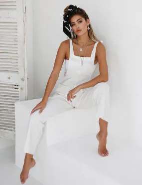 Tomboy Overalls - White