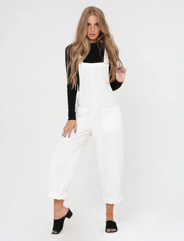 Tomboy Overalls - White