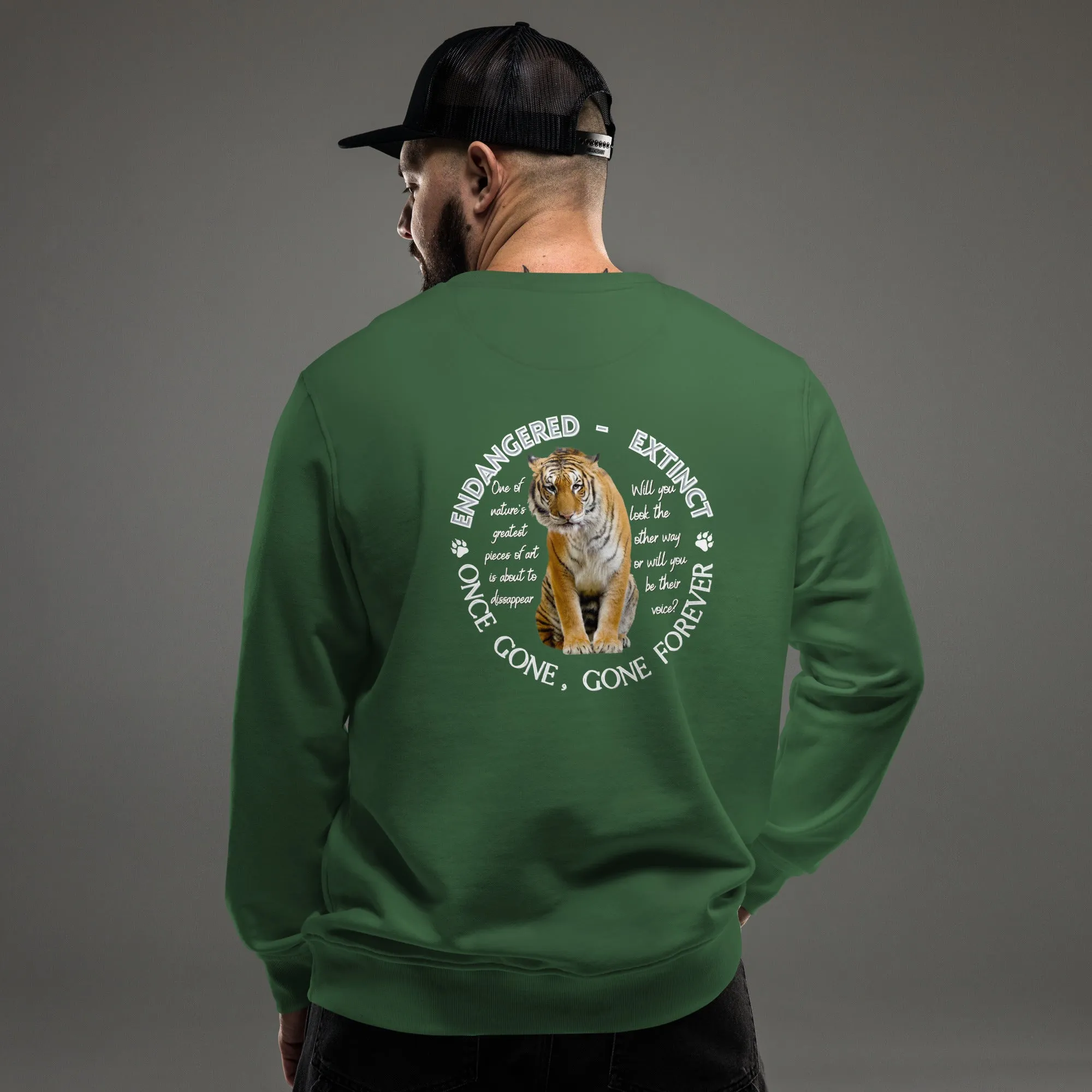 Unisex organic sweatshirt, Tiger's Voices