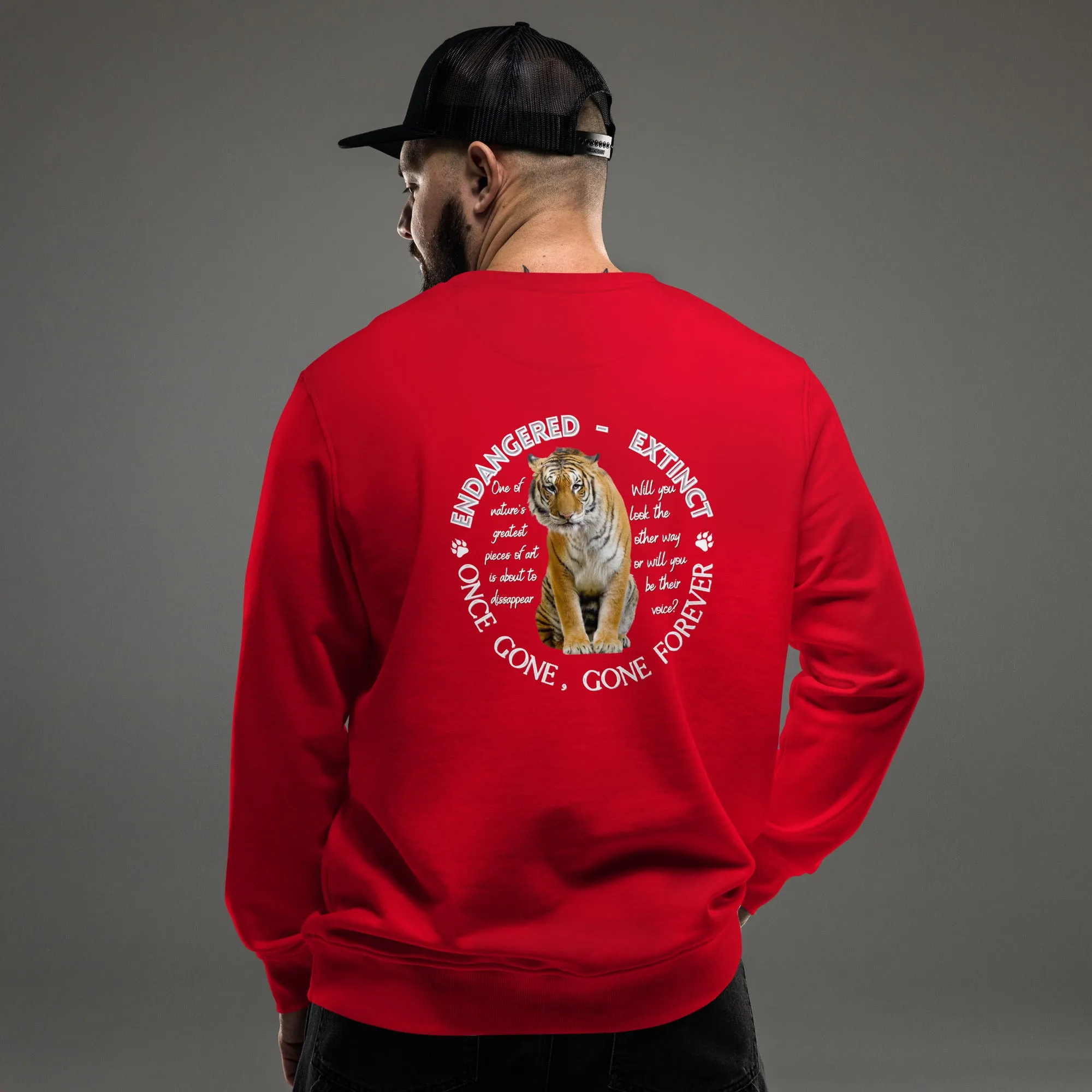 Unisex organic sweatshirt, Tiger's Voices