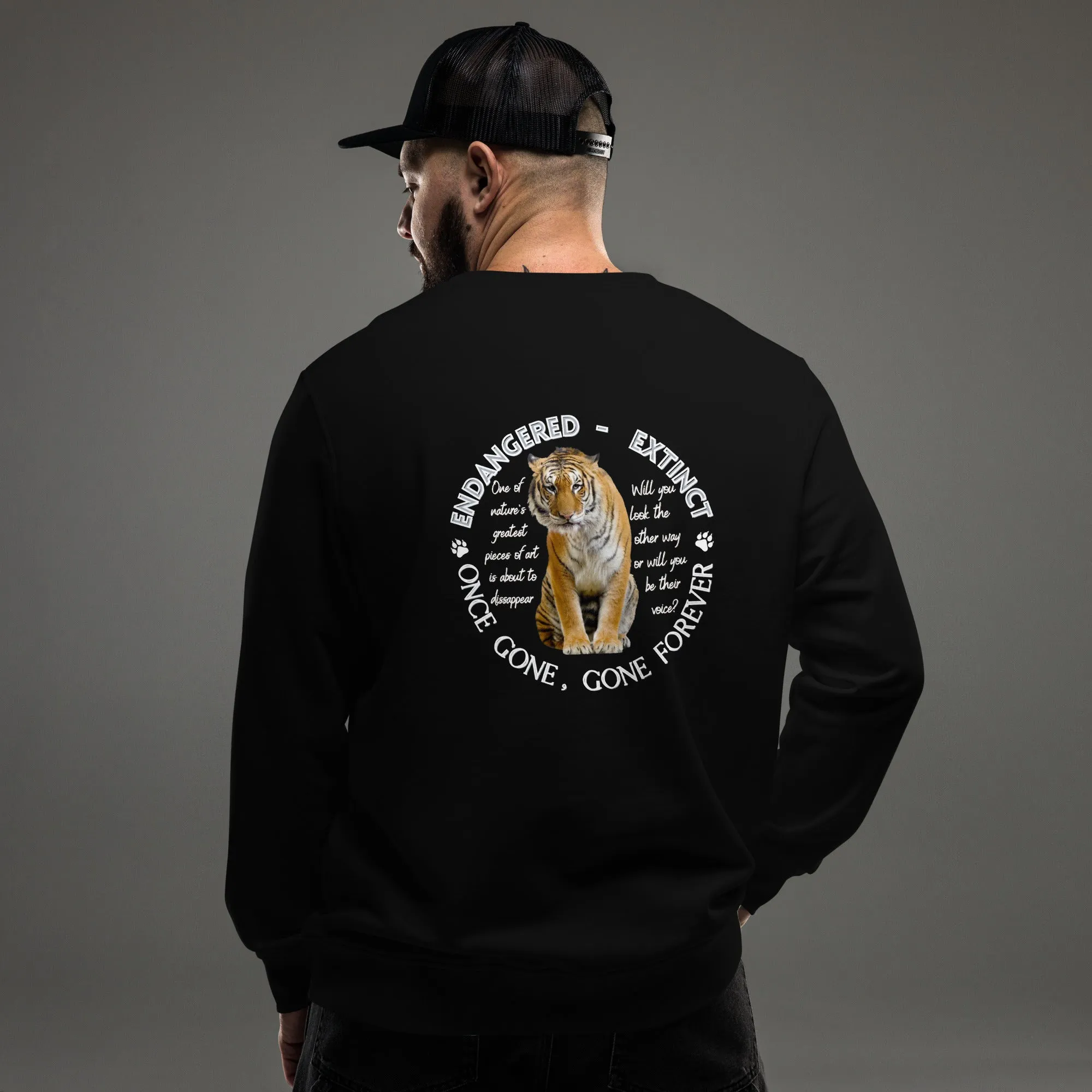 Unisex organic sweatshirt, Tiger's Voices