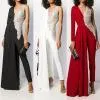 V neck Paneled Sheath Elegant Jumpsuit