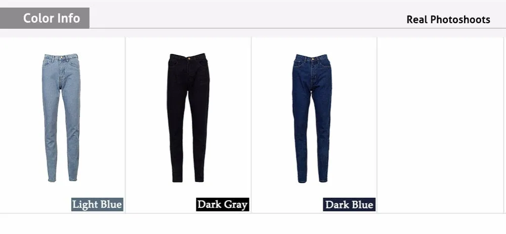 VenusFox Basic High Waist Vintage Jeans