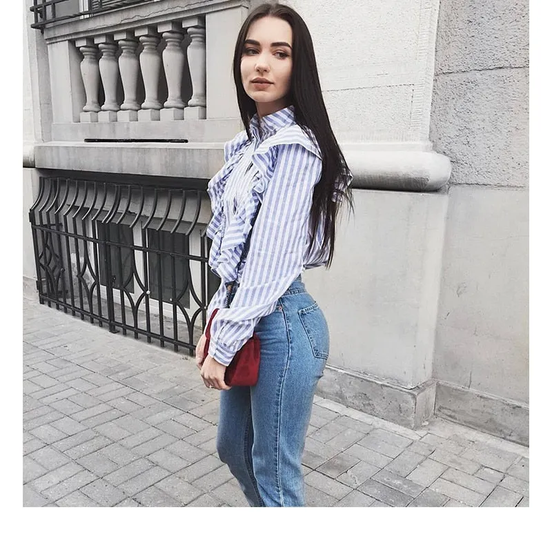 VenusFox Basic High Waist Vintage Jeans