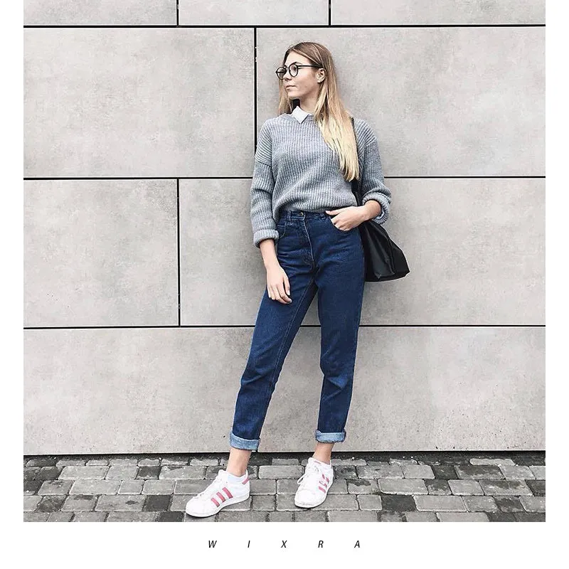 VenusFox Basic High Waist Vintage Jeans