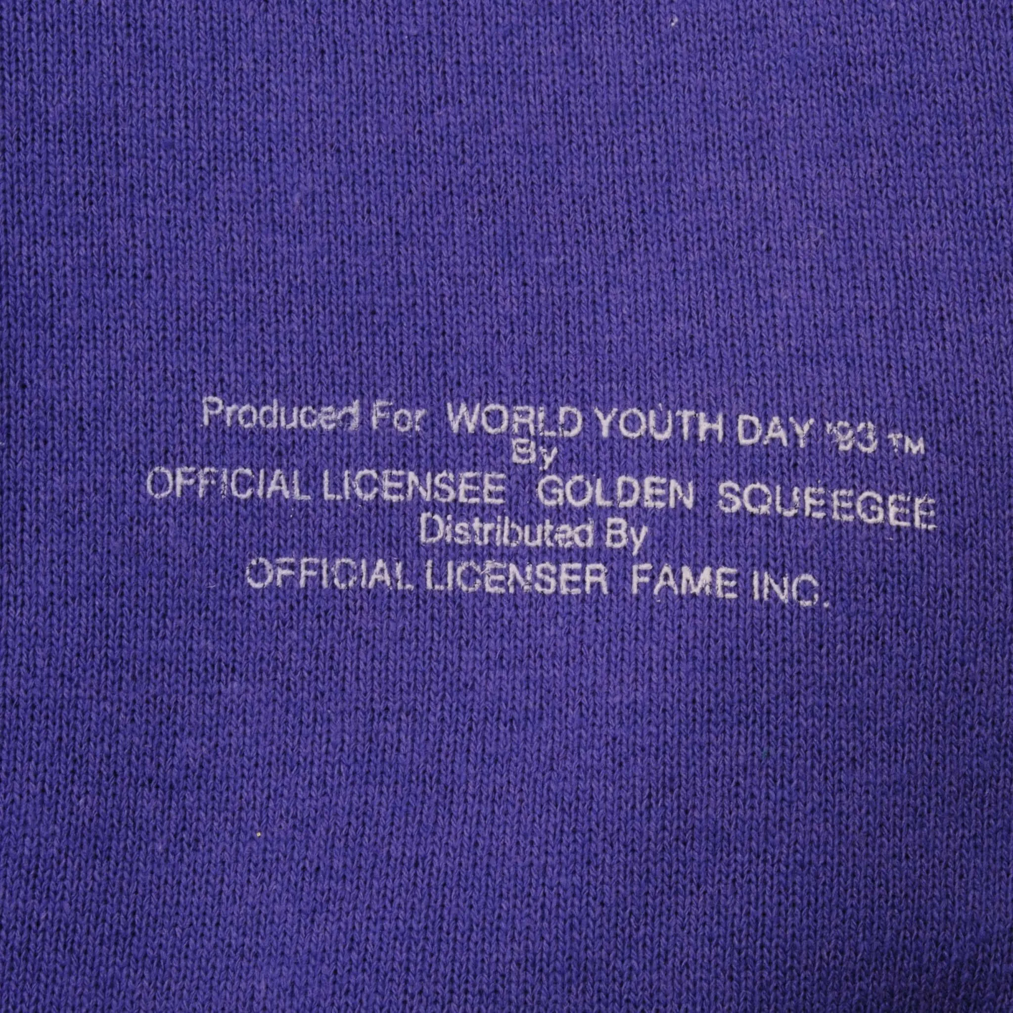 VINTAGE WORLD YOUTH DAY DENVER 1993 SWEATSHIRT LARGE MADE IN USA DEADSTOCK