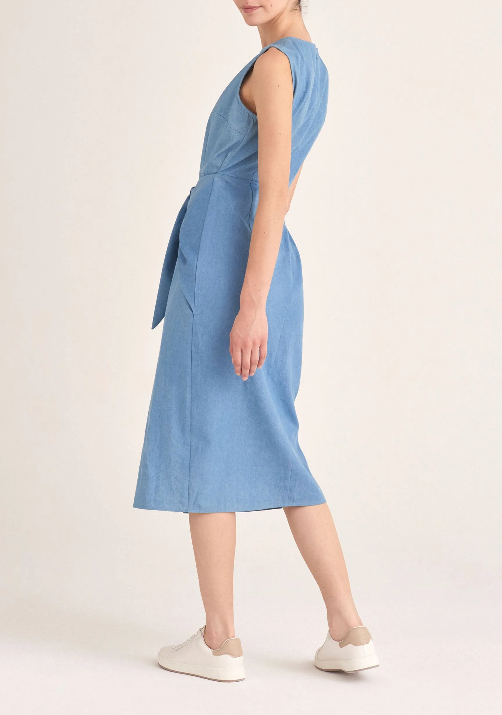 Waist Tie Denim Dress
