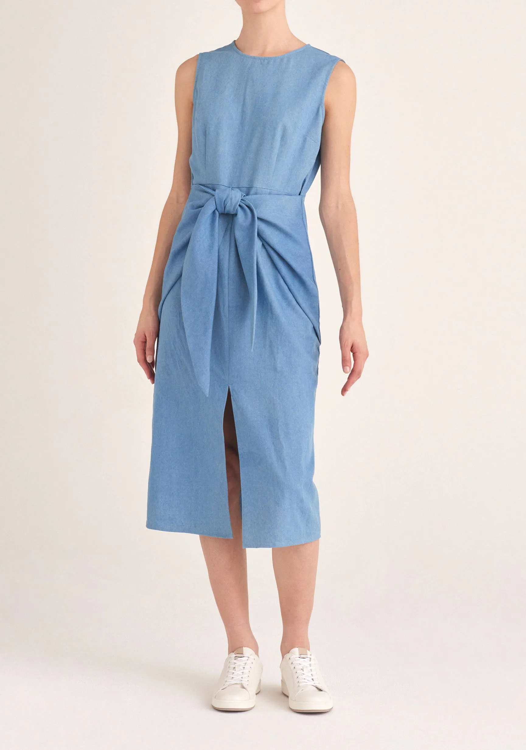 Waist Tie Denim Dress