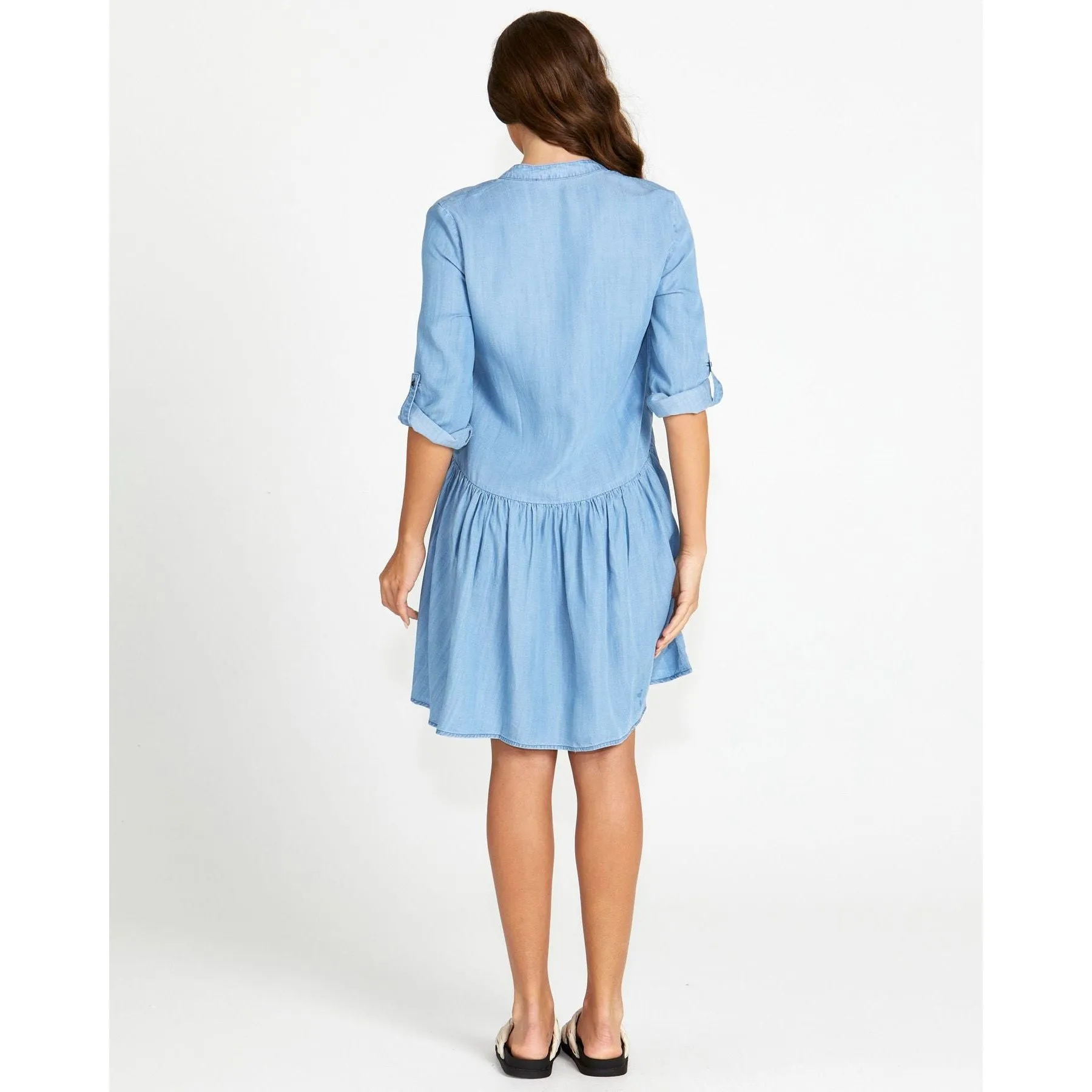 Willow Shirt Dress- Blue Wash