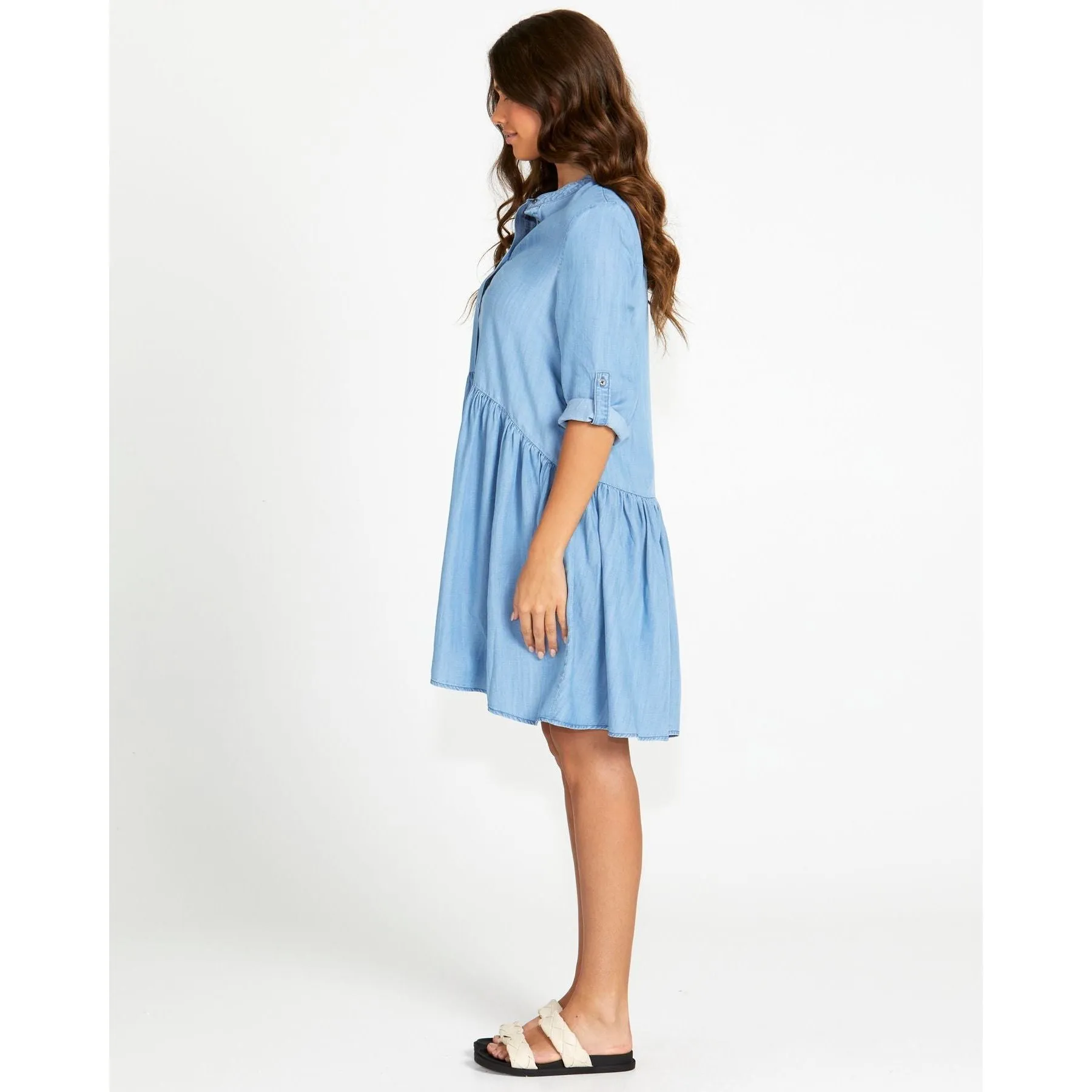 Willow Shirt Dress- Blue Wash