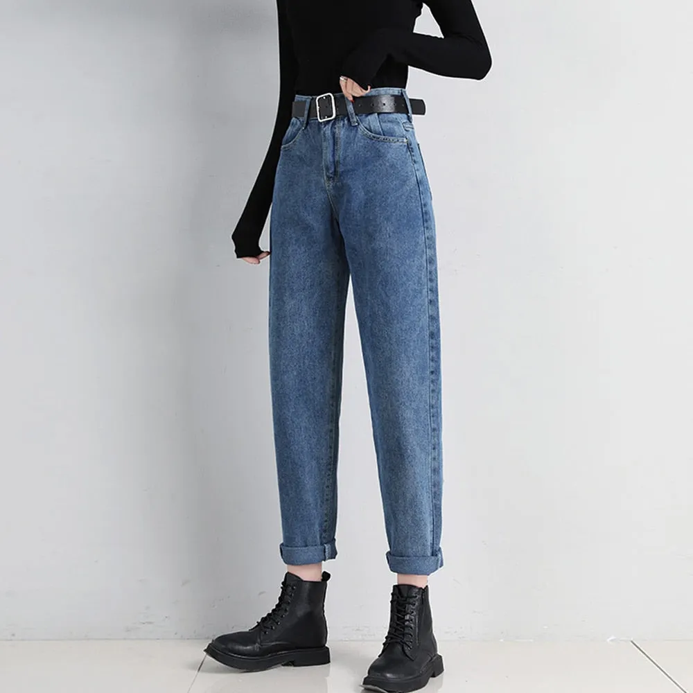 Woman Loose High Waist Trousers
