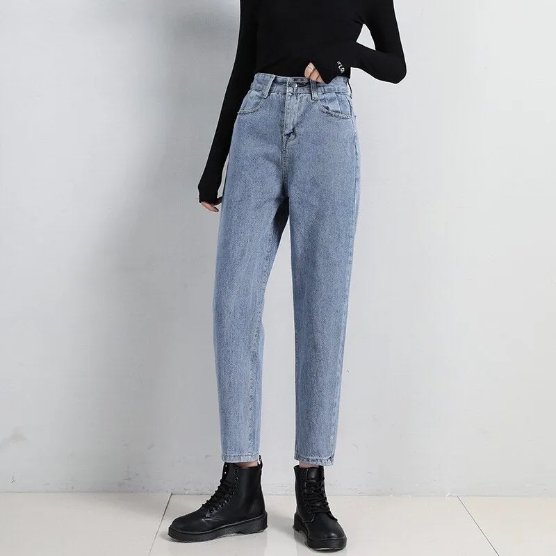 Woman Loose High Waist Trousers