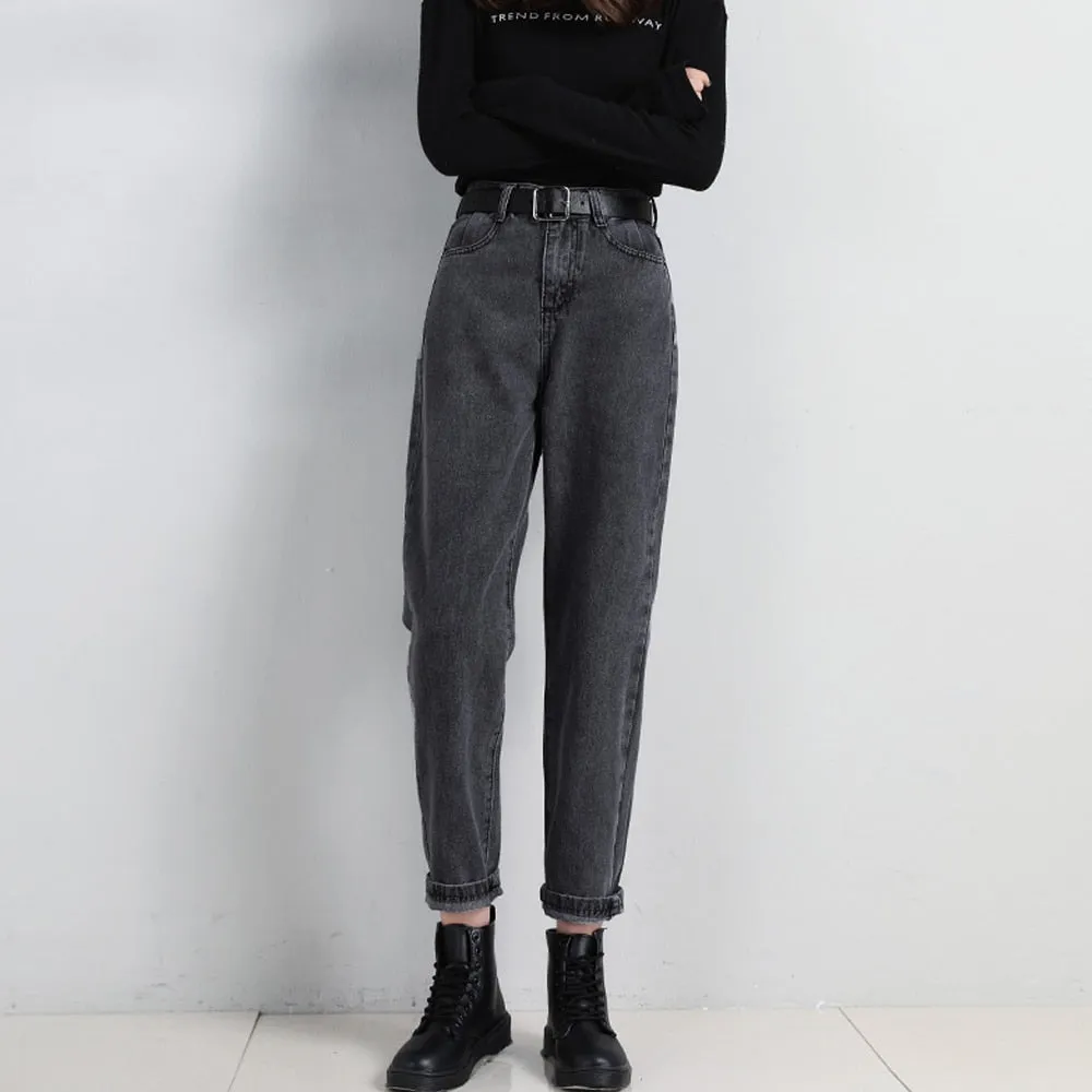 Woman Loose High Waist Trousers