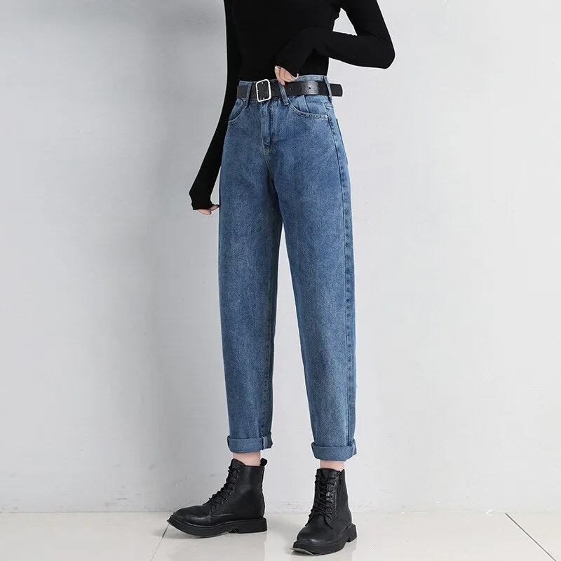Woman Loose High Waist Trousers