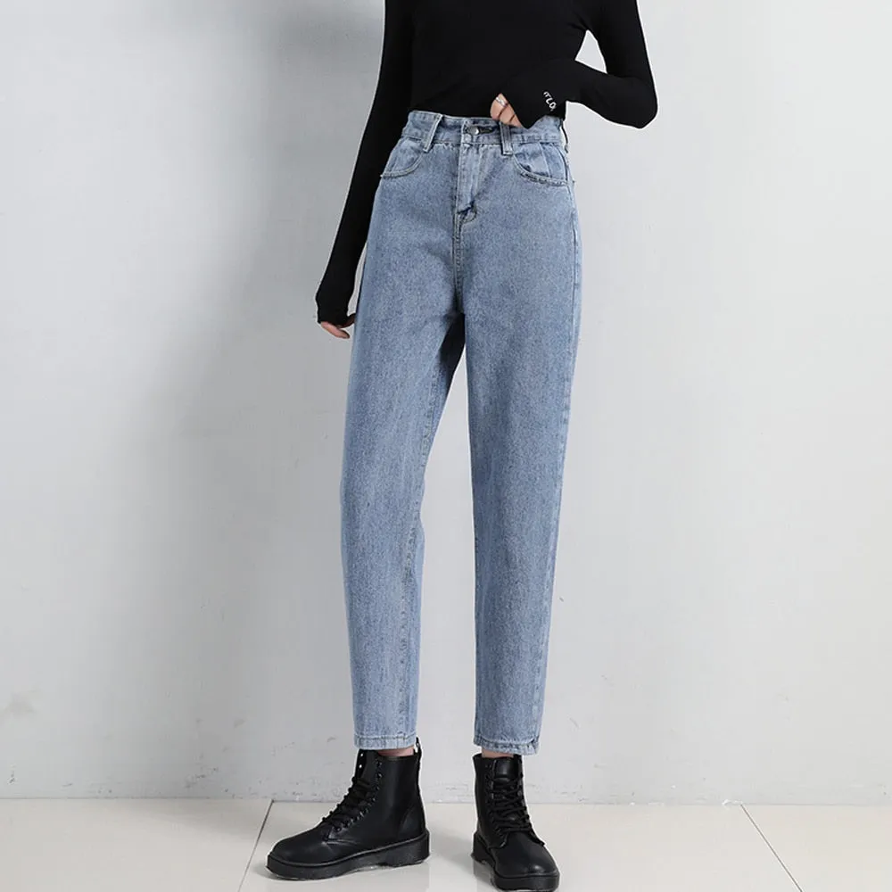 Woman Loose High Waist Trousers