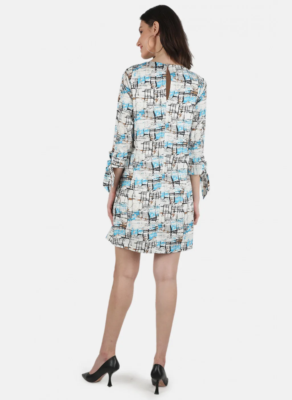 Women Blue Printed Tunic