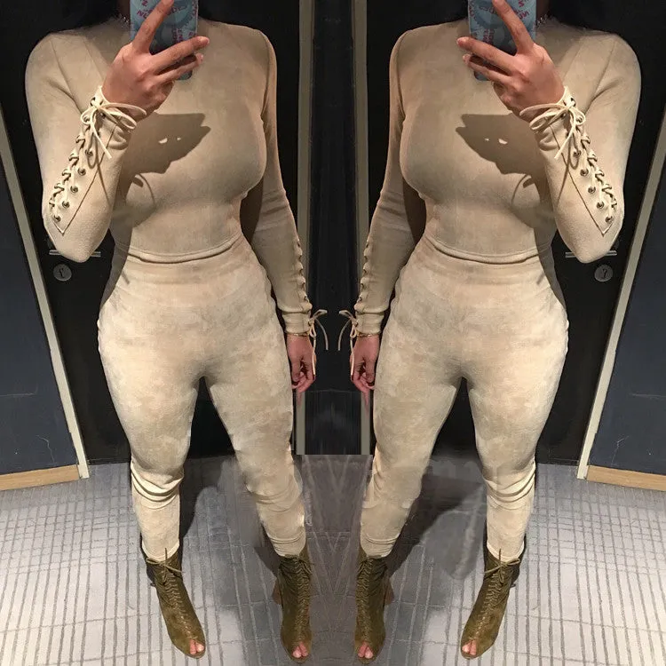 Women Jumpsuit Beige Color