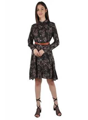 Women Navy Blue Printed Tunic
